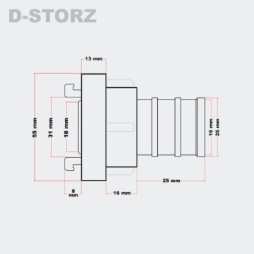 Cupla capat furtun Storz 1 ''