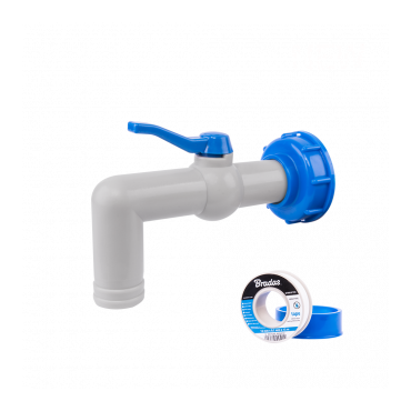 Adaptor IBC pentru furtun cu robinet 90 ° 1"