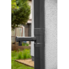 Colector apa pluviala set 90mm grafit